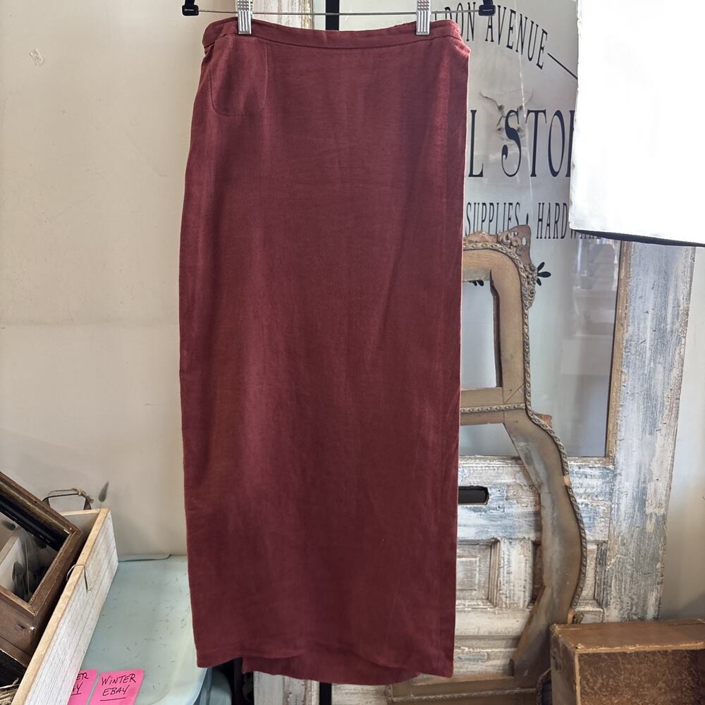 Eileen Fisher Maroon Skirt Size 1 (S/M)